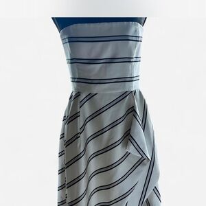 Halston Heritage Strapless Black and White Dress